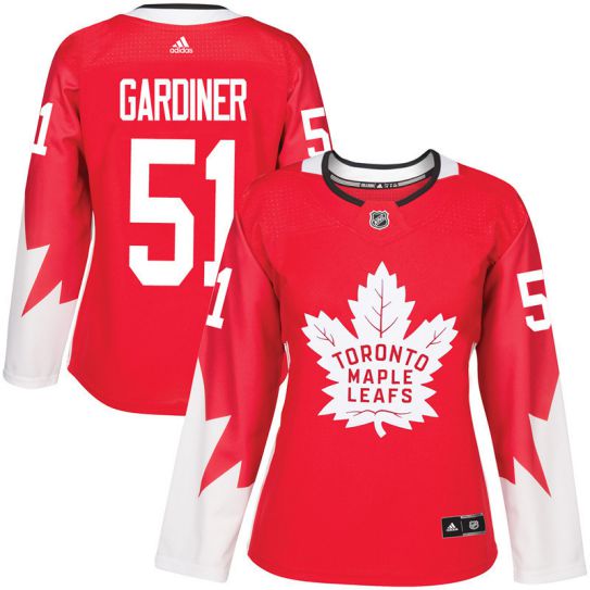 2017 NHL Toronto Maple Leafs women #51 Jake Gardine red jersey
